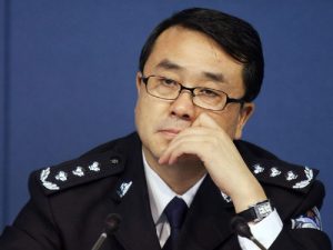 epa03097330 (FILE) A file photo dated 21 October 2008 of Wang Lijun, top cop of Chongqing Municipality, listening to a question at the press conference of a police campaign in Chongqing, China. Chongqing announced Wang had embarked on a vacation-style treatment after wide speculation that Wang seeked asylum in a United States consulate in Chengdu but failed. EPA/LI MIN CHINA OUT